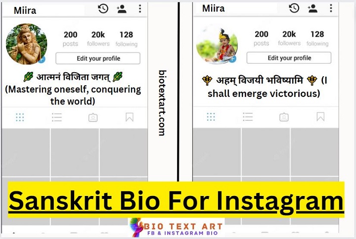 Sanskrit Caption For Instagram Bio