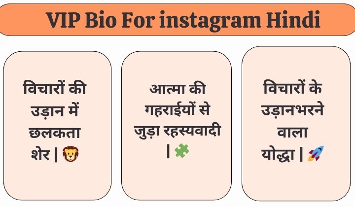 VIP Bio For instagram Hindi